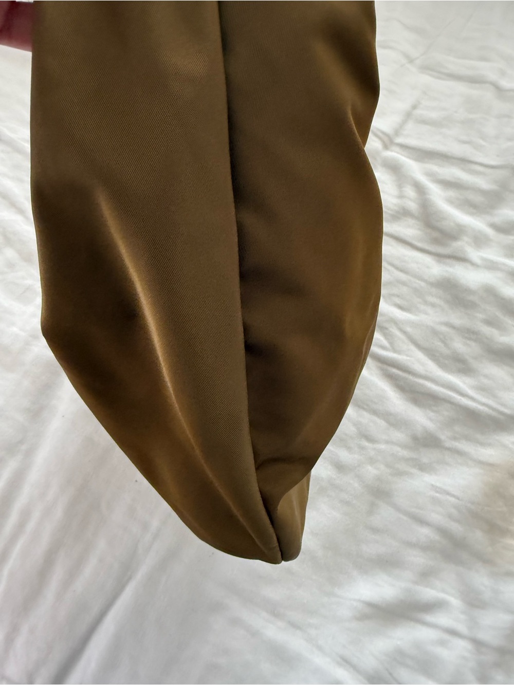KHAITE Olivia Bag in Olive Green Shoulder Bag with Suede Trim - Picture 3 of 6